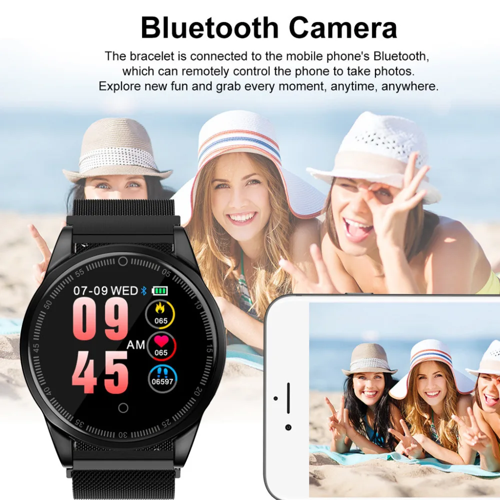 Fashion Ergonomic design Fitness Waterproof index Heart Rate Activity Step Counter Music Control Smart Bracet For Kids Women Men