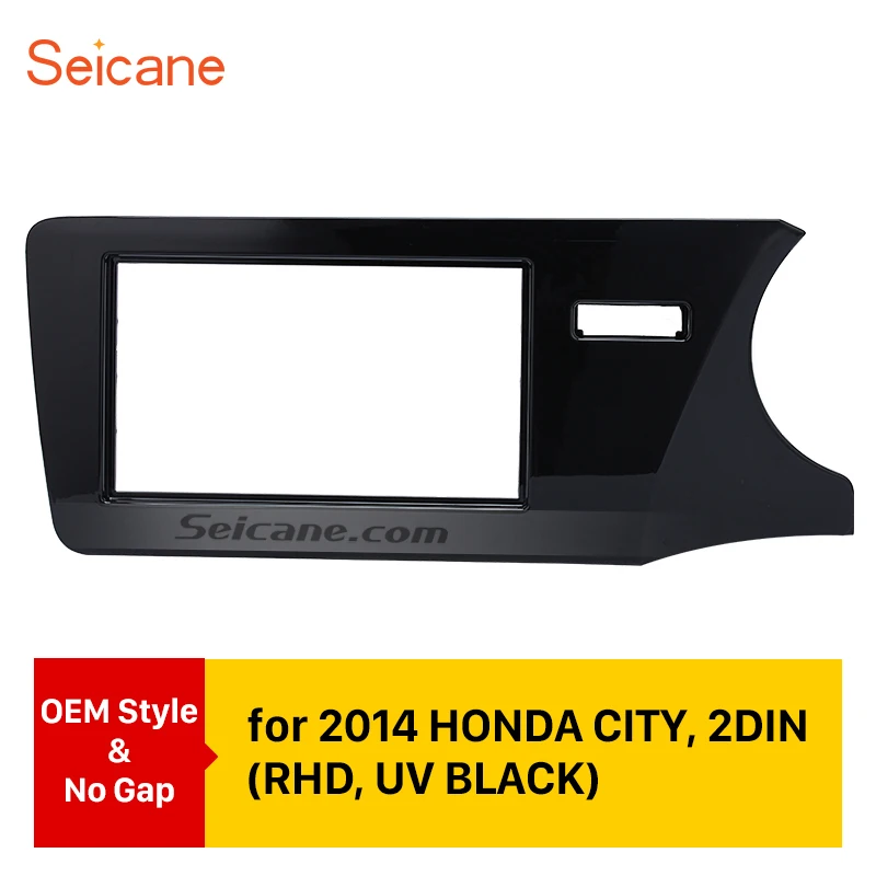 

Seicane Double Din Car Radio Fascia Auto Stereo Adapter Dashboard Panel Plate Dash Trim Kit Frame For 2014 Honda City RHD