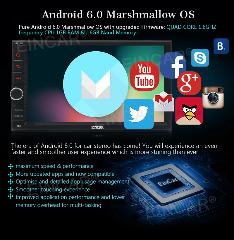 Perfect Android 6.0 Car styling Cassette Stereo GPS Navigation Double 2 Din Touch Screen Support WiFi Bluetooth+Backup Camera+Microphone 3