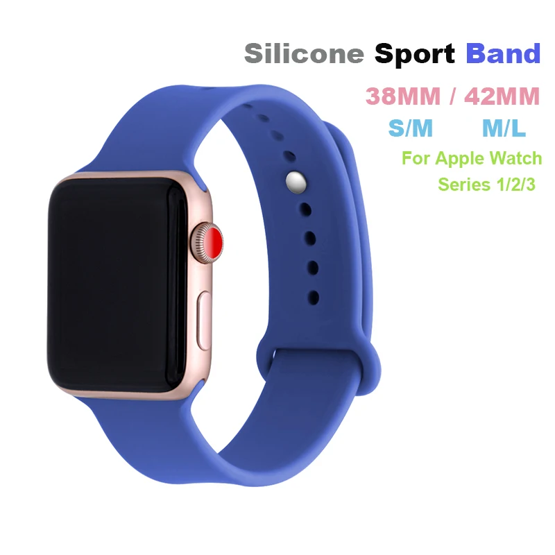Silicon Sport Band Colors Ocean Blue/Red/Yellow/Pink ...
