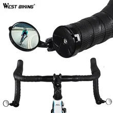 WEST BIKING Bicycle Rear View Mirror Road Bike Handlebar End Mirror Flexible Rotatable Bike Accessories Safety Cycling Rearview west biking bicycle cycling rear view mirror mount riding sunglasses rearview mirror bike back mirrors rear view eyeglasses