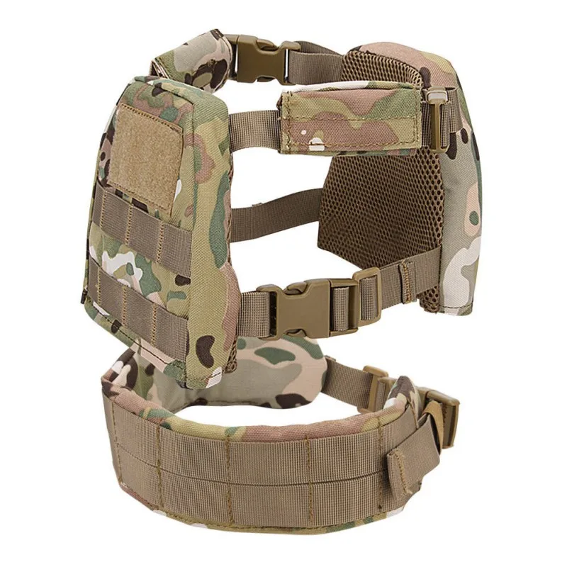

Kids Mini Camouflage Changable Bel Airsoft Tactical Vest with Patrol Belt Molle Combat Vest XS/S Mulitcam