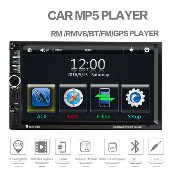 

Universal Car Radio Autoradio 2 Din MP5 Stereo Multimedia Video Player Bluetooth +GPS Navigation+ Touch Screen Auto Audio AUX FM