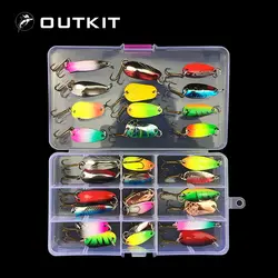 OUTKIT новые смешанные 10/30 шт Ассорти рыболовные приманки набор Металл Рыбалка приманки бас Ложка Spinner приманки с острыми рыболовные снасти Box