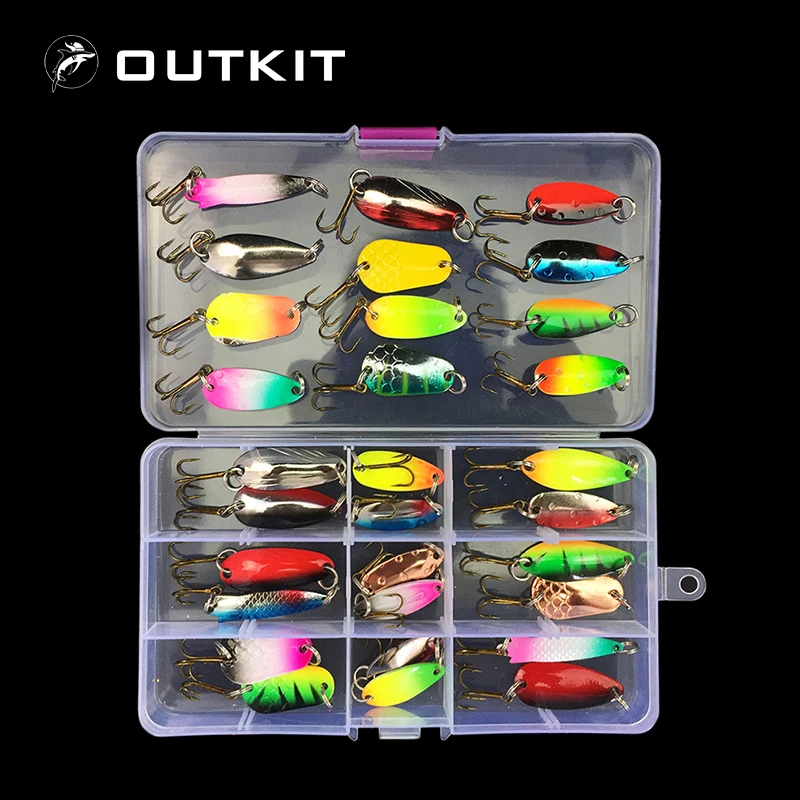 OUTKIT новые смешанные 10/30 шт Ассорти приманка для рыбалки набор со металлические