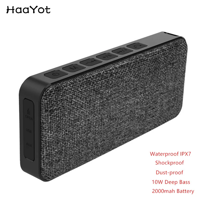 HAAYOT ткань чистая Bluetooth Колонка 10 Вт стерео объемная музыка громкоговоритель