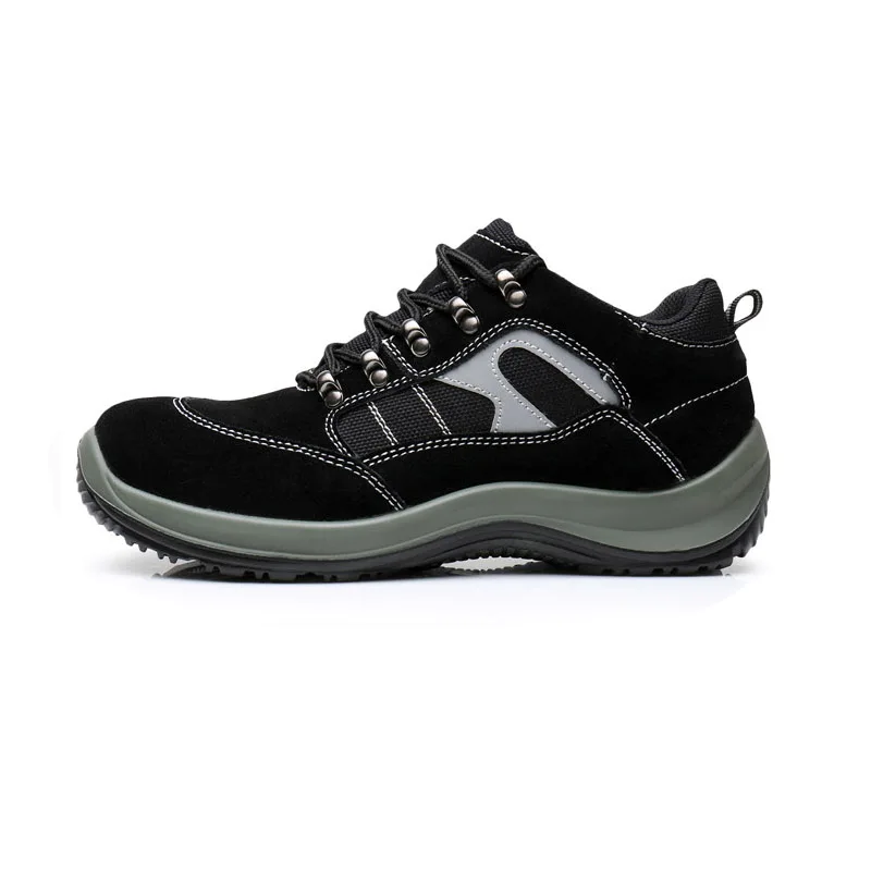 جديد المعرض الرجال الصلب اصبع القدم أحذية عمل واقية 2019 تنفس الانزلاق على رجل مصباح أنيق الأحذية ثقب واقية أحذية كاجوال