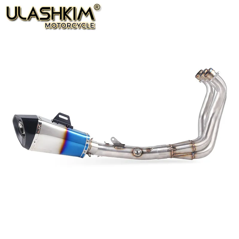 

Motorcycle Full System Carbon Fiber Middle Pipe Muffler Exhaust Slip On For yamaha FZ09 MT09 MT-09 FZ-09 2014-2018