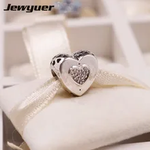 

2018 Autumn heart charms 100% 925 Sterling Silver jewelry beads Fit beads charm Bracelet bangle necklaces DIY jewelry for women