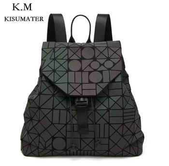 

Luminous Backpacks Women's bag Backpack Geometry Sequins Folding School student's Bags Free Shipping