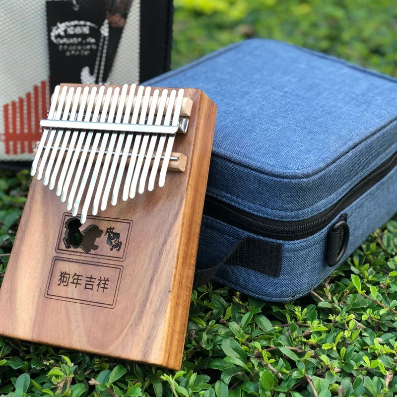 17 клавиш Kalimba чехол сумка для хранения большой палец пианино Mbira портативный