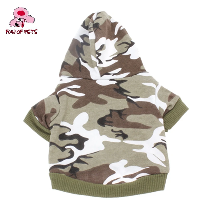 Camouflage Style Hoodies For Dogs Camo Pink Green Big Dog Clothes Xxs