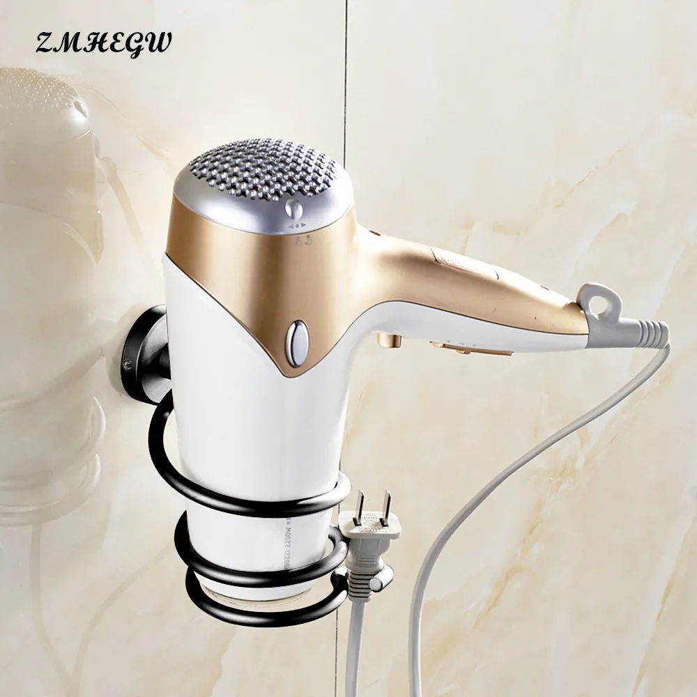 

New Wall Hair Dryer Rack Space Aluminum Bathroom Wall Holder Shelf Storage Storage Hairdryer Holder Dropshipping & Wholesale New