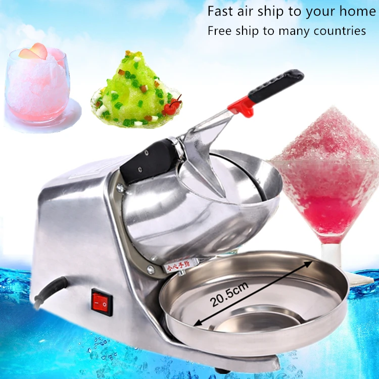 Electric Ice Crusher Smoothie Shaver Dual Blade commercial electric crushed ice machine for tea and Beverage shop