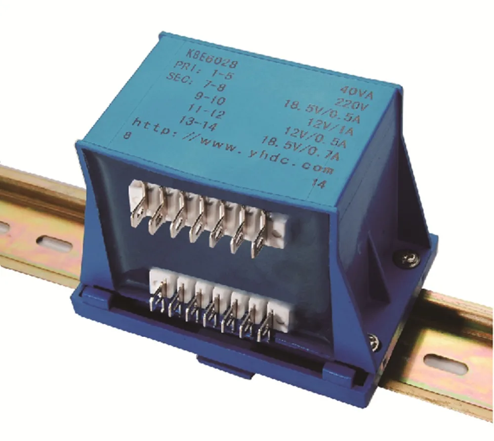 

YHDC KBE6028 Power 40VA Input Voltage 220V Output AC 12V Power Transformer Encapsulated Din-rail Transformer