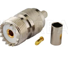 Superbat 10 шт. Разъем RF UHF обжимной разъем Женский Для RG58 RG142 RG400 LMR195 кабель