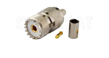 

Superbat 10pcs RF Connector UHF Crimp Jack Female for RG58 RG142 RG400 LMR195 Cable Free Shipping