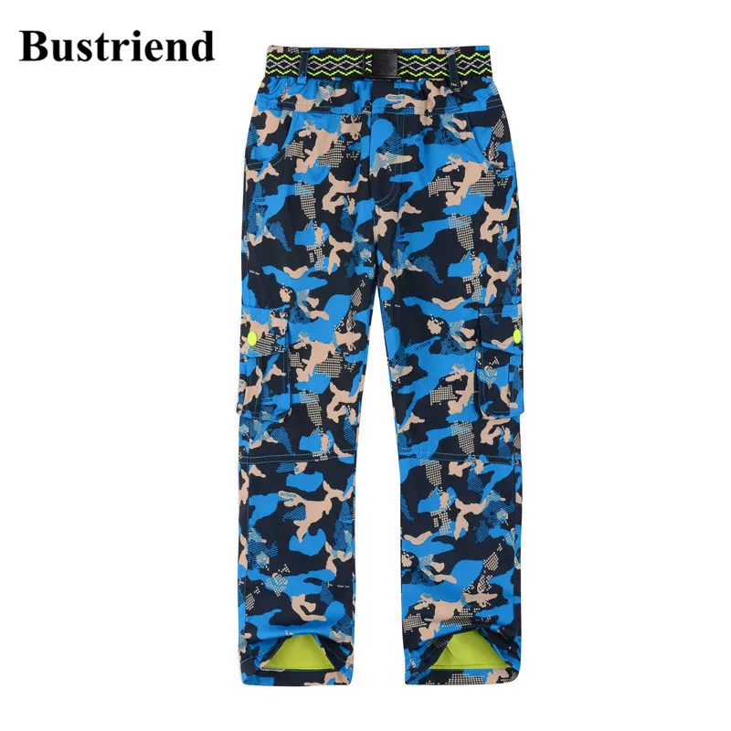 

Bustriend Boys Pants 2017 Winter Waterproof Warm Sport Straight Trousers for Kids Boy Children Outdoor Camouflage Clothes