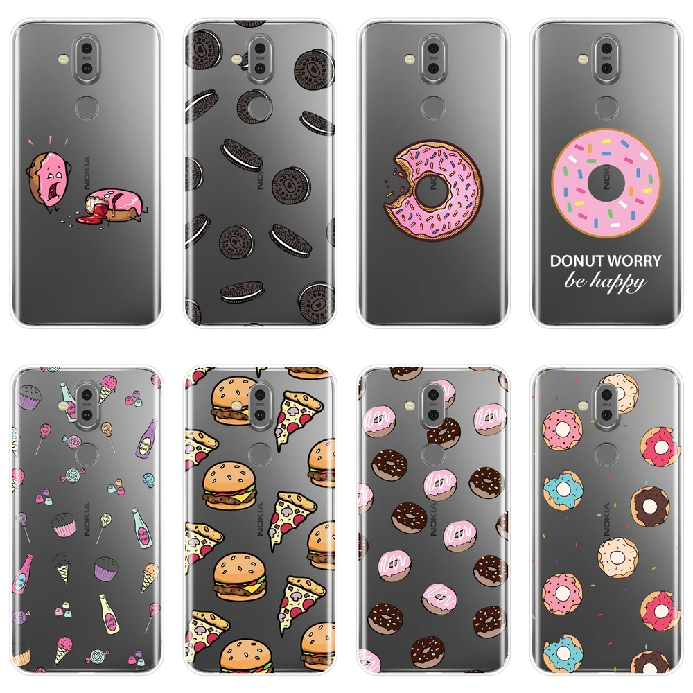 Чехол для Nokia 7 1 6 5 3 2 Plus пончик мороженое Cooky ilicone мягкая задняя крышка чехол