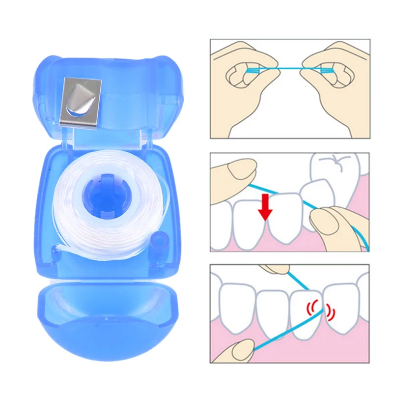 1 шт. 15 м портативная зубная нить очиститель для ухода с коробкой практичные гигиенические принадлежности для здоровья уход за полостью рта, зубами нить Горячая