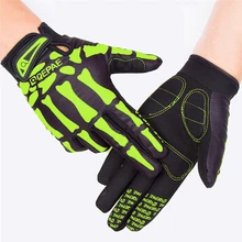 Qepae, Череп, полный палец, велосипедные перчатки, мужские, дышащие, для спорта на открытом воздухе, MTB, перчатки для велосипеда, велосипедные перчатки S/M/L/XL/XXL