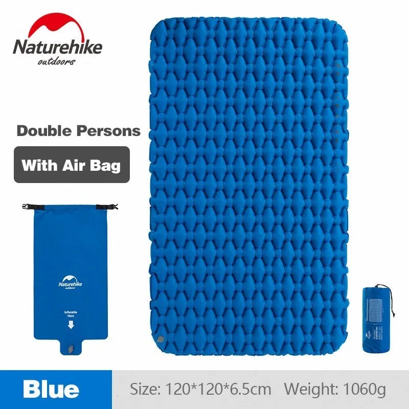 Mat and bag blue Naturehike Colchon надувной коврик для кемпинга надувной матрас коврик для сна Сверхлегкий портативный надувной коврик для кемпинга пикника - Цвет: Mat and bag blue