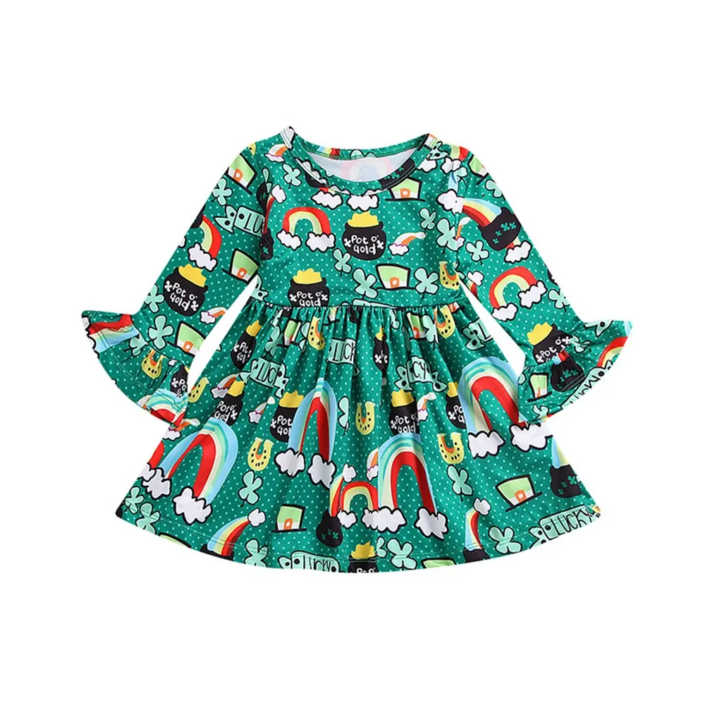 Baby Girls Clothes Easter flower Girls dress Casual Long Sleeve Cartoon Rainbow Cloud Party Frozen Dress Baby Suit Baby Girls Clothes Easter flower Girls dress Casual Long Sleeve Cartoon Rainbow Cloud Party Frozen Dress Baby Suit