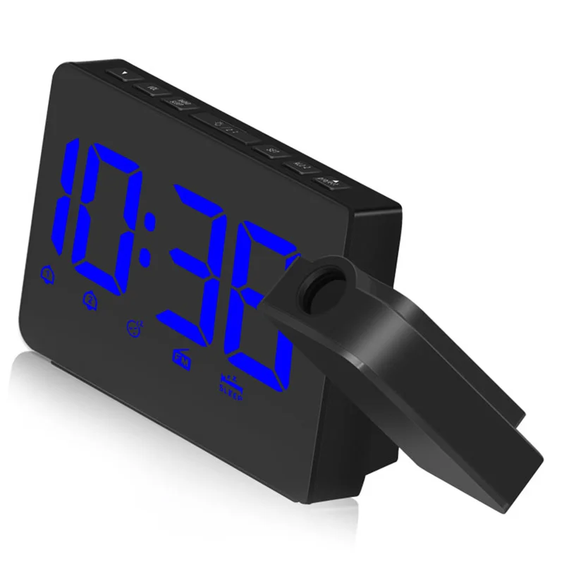Цифровой Проекционный стол радио Будильник USB зарядка светодиодный дисплей