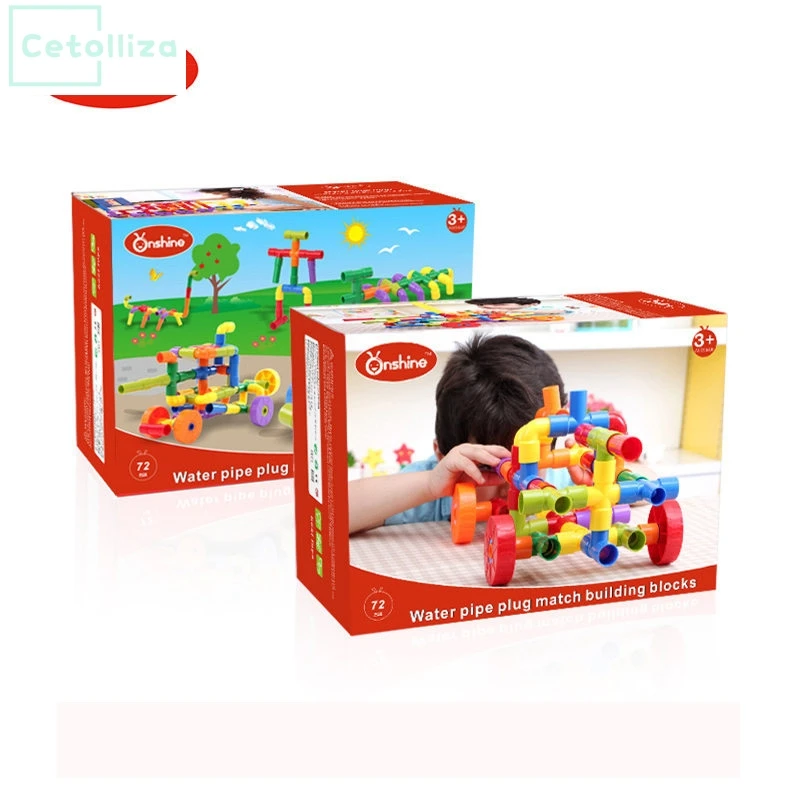 

Onshine Boys Tunnel ABS Building Blocks Children Toys Car Block Pipe Model Toy Kids Early Educational Learning 72pcs Child Gift