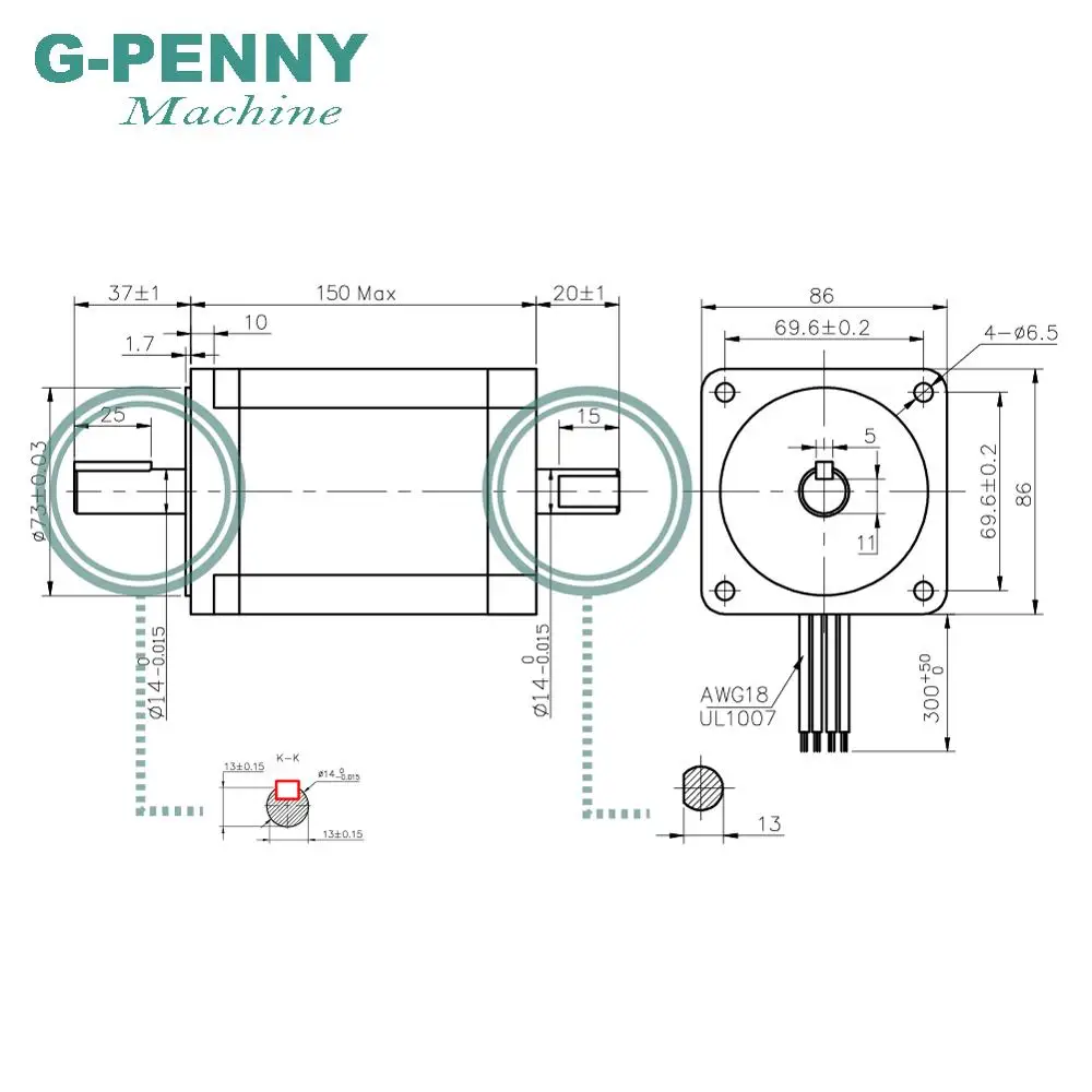 nema 34 eixo duplo cnc motor deslizante 01