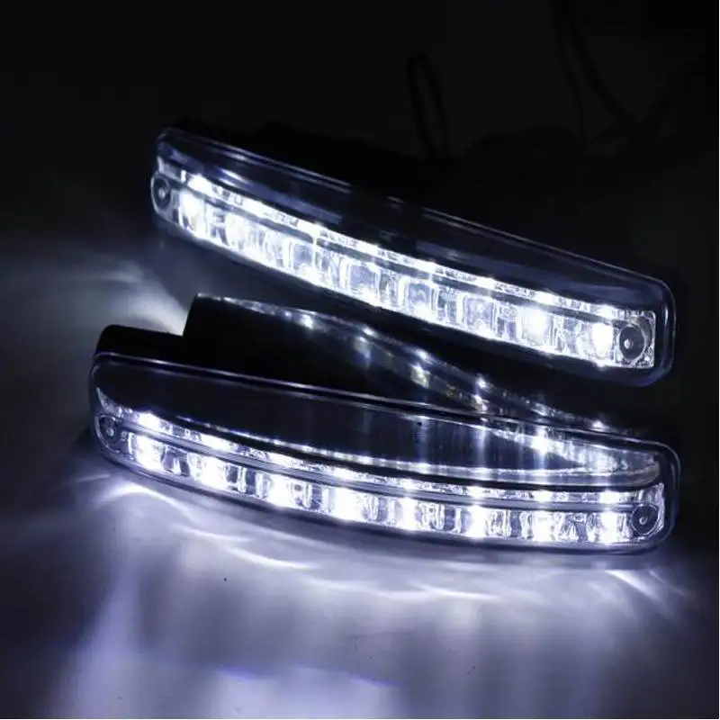 Car-styling 8LED Daytime Running Light Cars DRL The Fog Driving Daylight Head Lamps per luci di navigazione automatiche bianche - immagine 4
