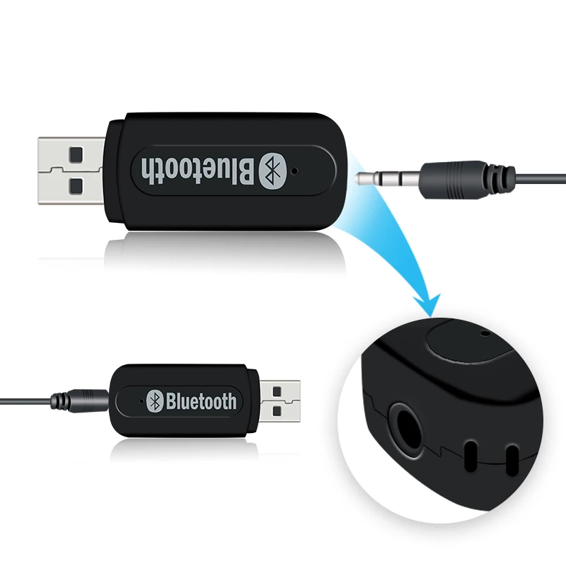 

3.5mm Jack Bluetooth Receiver Bluetooth Audio Transmitter Handsfree Wireless Car Auto Bluetooth Adapter Portable USB Charging