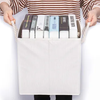 

2019 Hangerlink Foldable Fabric Storage Cube Bins with Cotton Rope Handle Collapsible Resistant Basket Box Organizer for Shelves