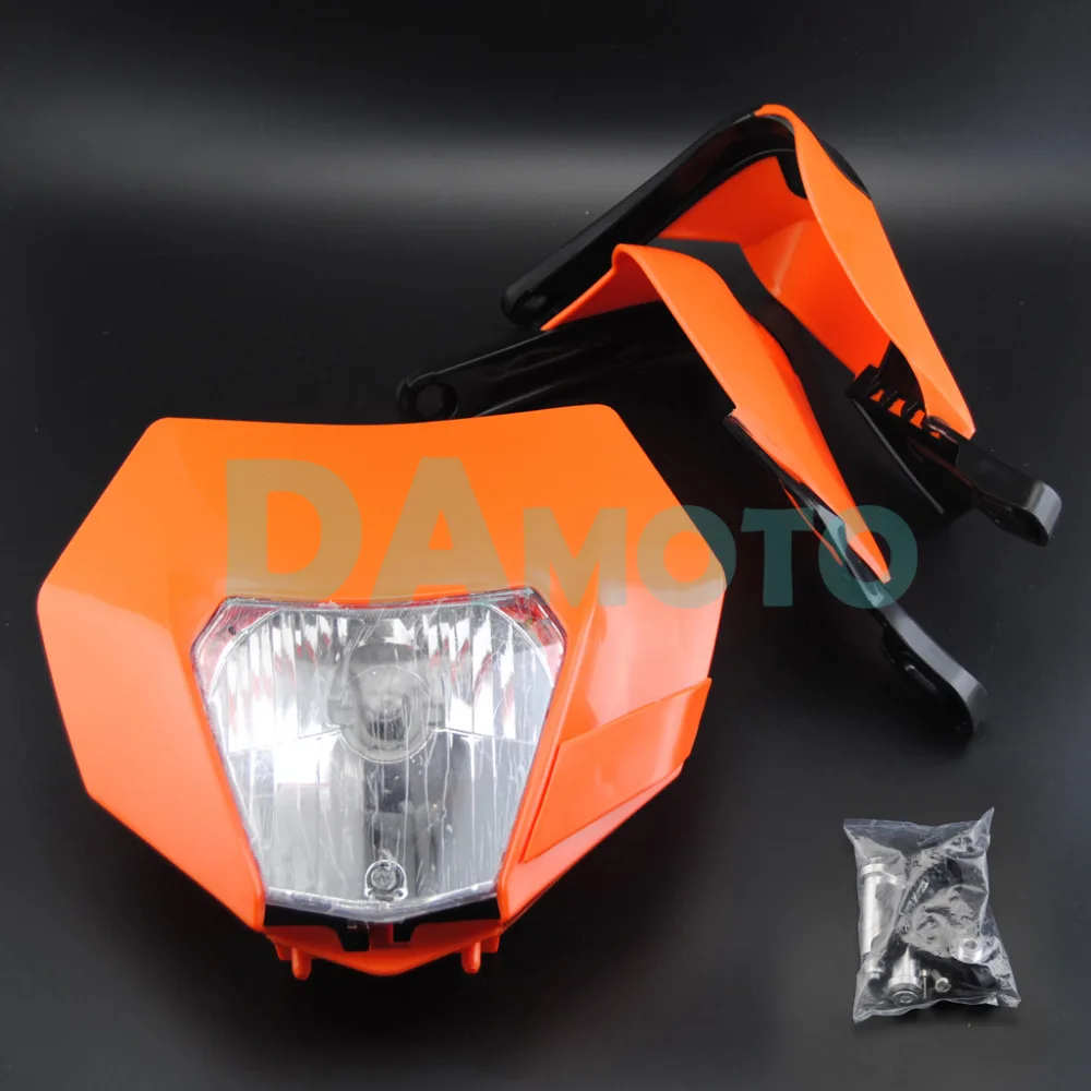 Для KTM SX EXC ADV SMR Paramanos Moto мотоцикл для бездорожья и мотокросса Handguard& KTM налобный фонарь