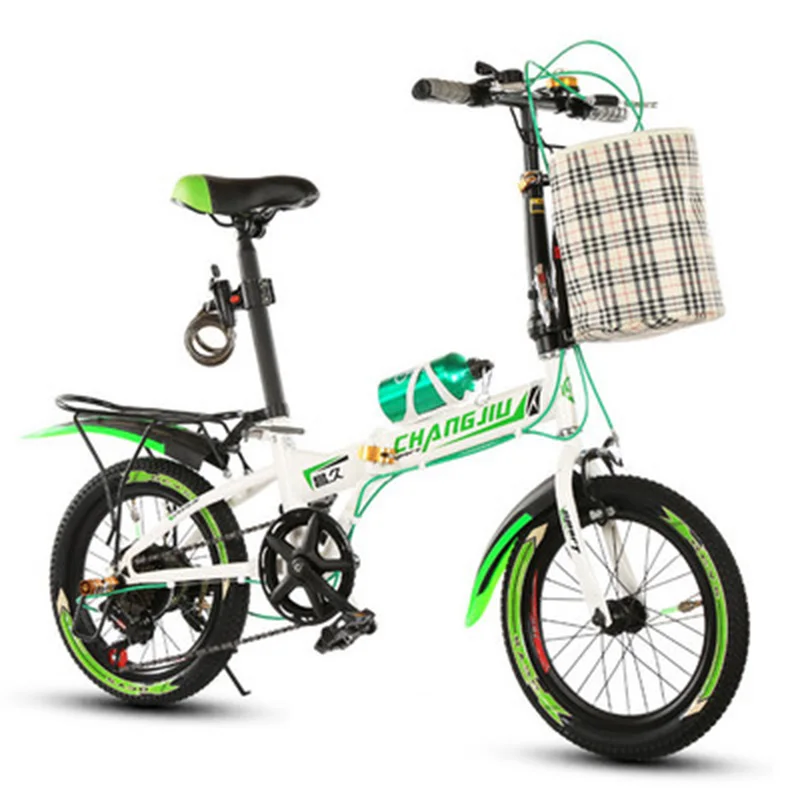 Folding Bike Adult 20-Inch Speed Change Bicycle Student Folding Bicycle