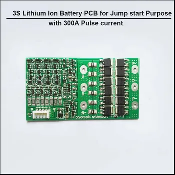 

3S 12V or 12.6V li ion battery PCB with 50A charge and discharge current for auto car jump starting battery 300A pulse current