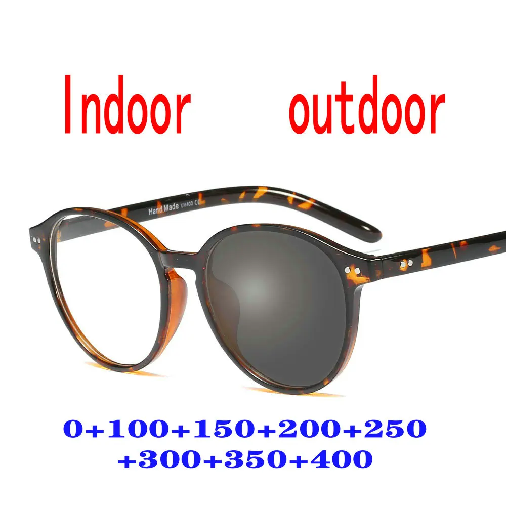 Брендовые прогрессивные очки для чтения с мультифокальными линзами, мужские очки для дальнозоркости, бифокальные очки, солнечные фотохромные очки FML - Цвет оправы: leoaprd