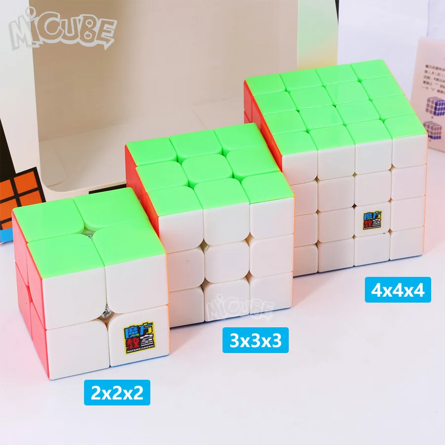 2x2 3x3 4x4 куб шт./компл. Подарочная коробка Mofangjiaoshi Magic Cube speed Puzzle игрушки без стикеров для детей подарок на день рождения мозг тизер