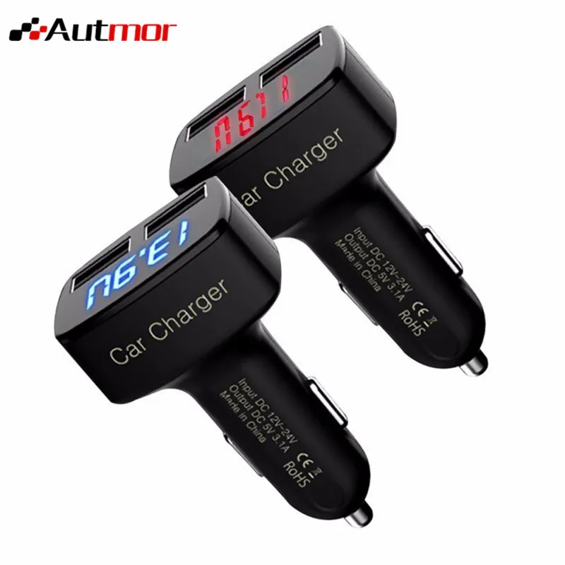 Universal Dual Car USB Charger Adapter Socket Car-charger for Iphone for Samsung Mobile Phone Accessories