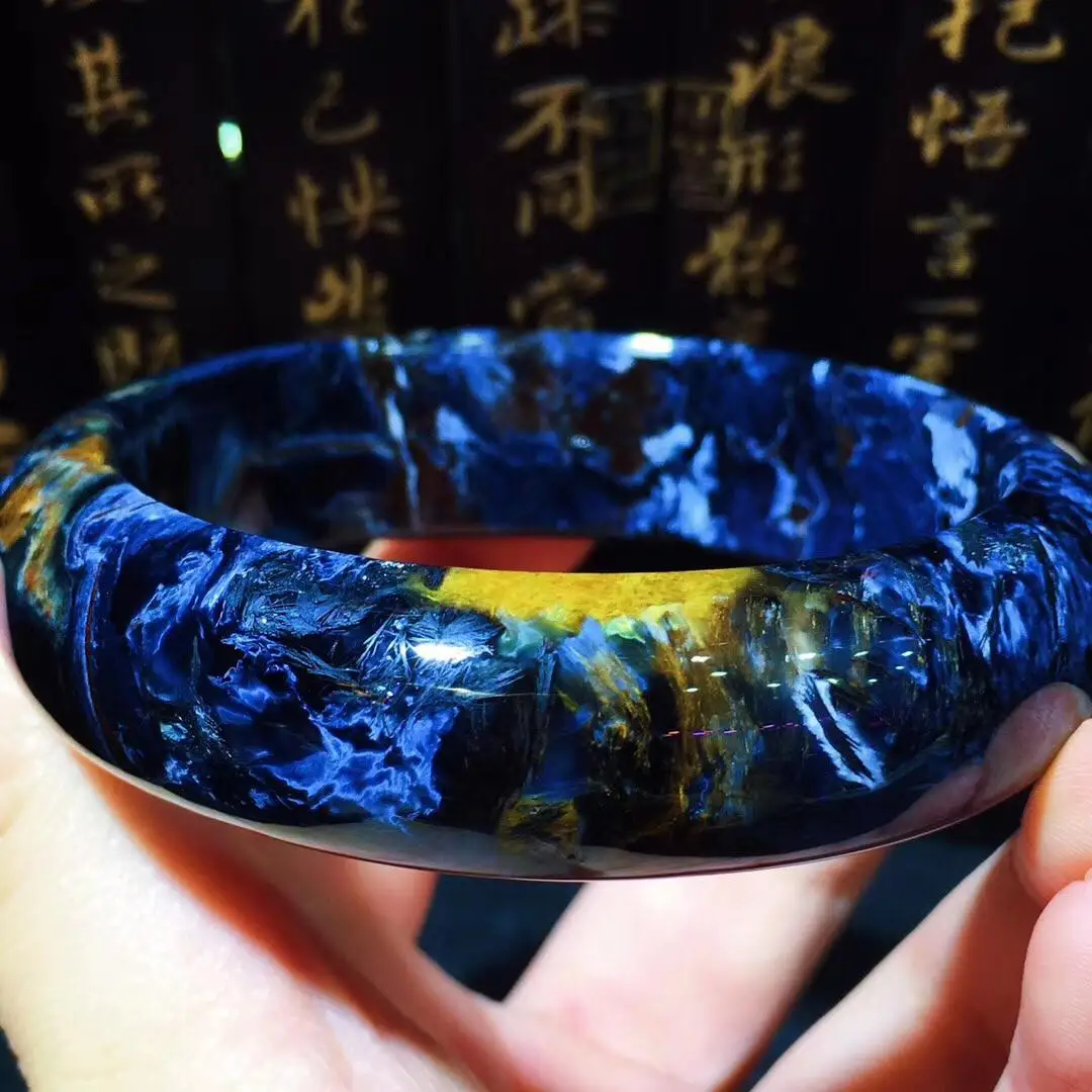 

57.5mm Genuine Natural Pietersite Bangles Gemstone Crystal For Women Female Gift Fashion Bangle Luxury Jewelry 17x8.7mm Size