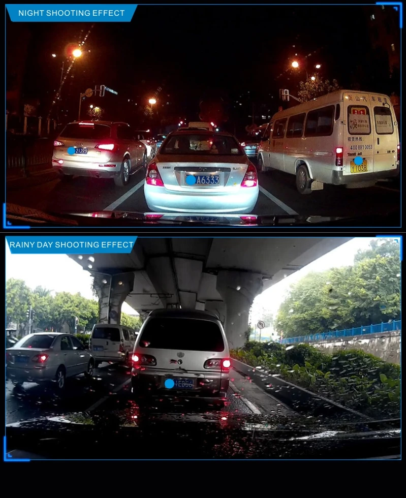 panoramic monitoring system car dvr rearview mirror camera dashcam recorder15