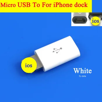 

cltgxdd 1pcs 8-Pin Converter to Micro USB 2.0 Adapter For Android iPhone 5/5s 6/6s Plus iPad 4 Air 2 Charger Cable Connector