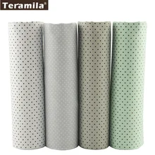 Teramila ткань маленький белый и черный горошек дизайн 40 см x 50 см жир четверть Хлопок Ткань для шитья Лоскутная отель Dedding лист