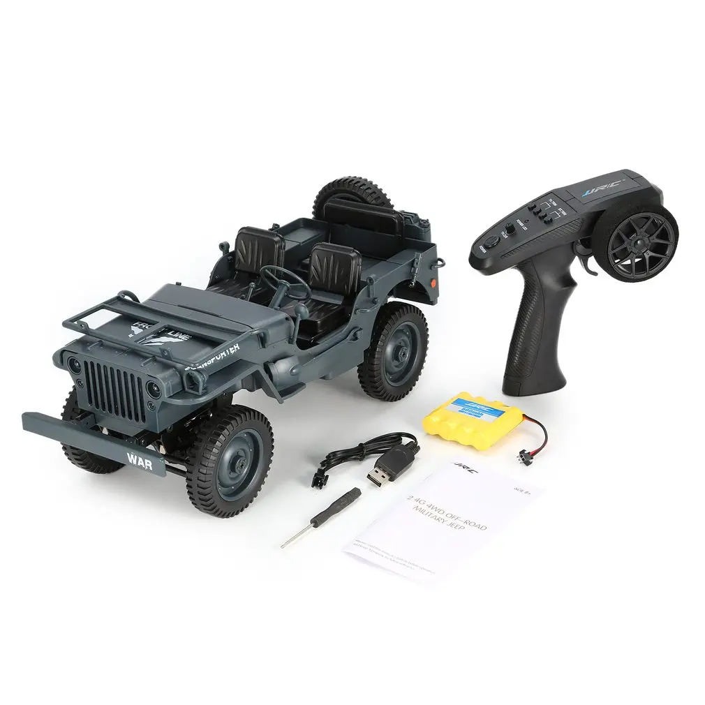 

JJR/C Q65 1:10 RC 2.4G Convertible Remote Control Light Jeep Four-wheel Drive Off-road Military Truck Climbing Car Model Toys