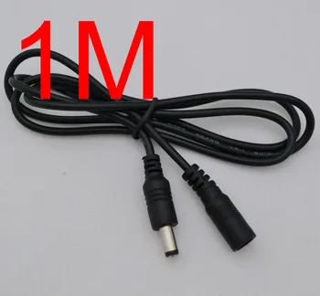 

High quality 100PCS CCTV DC Power Extension Cable 1 Meter / 3FT 3 FT Jack Socket to 5.5mm x 2.1mm Male Plug + free Shipping