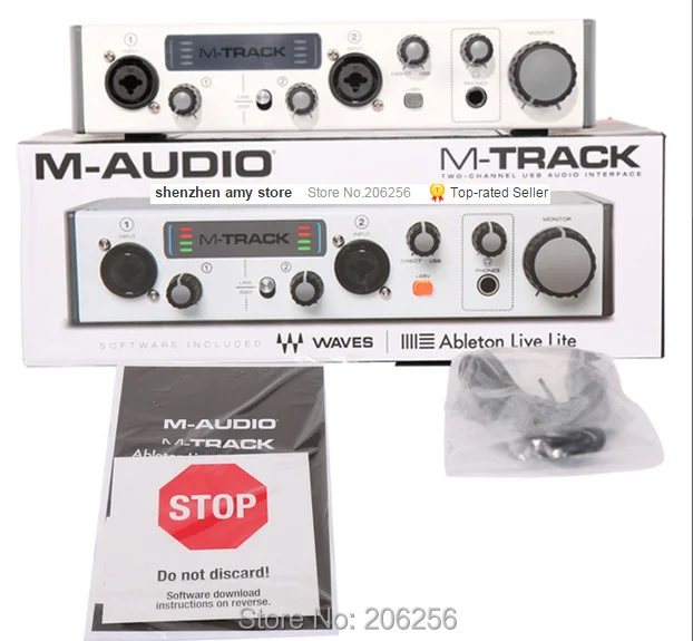 M-audio M-TRACK II 2 usb Аудио Звуковая карта внешняя 2in 2 out профессиональный вокальный инструмент USB внешняя звуковая карта для записи
