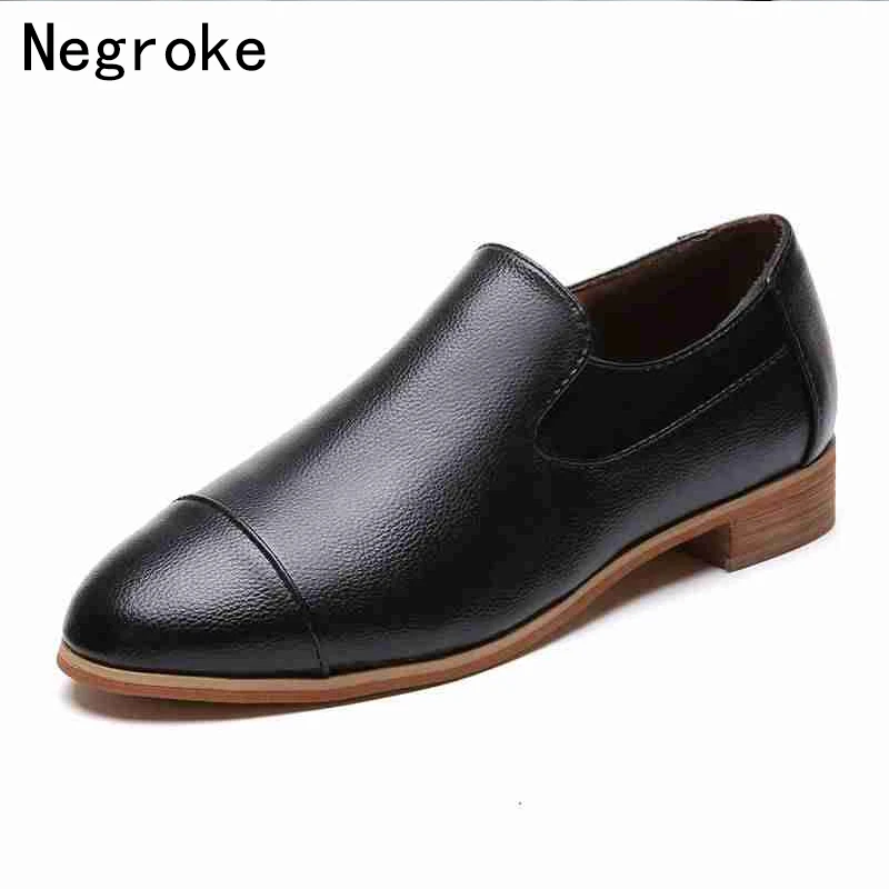 

2019 Fashion Women Boots Pointed Toe Low Heel Shoes PU Leather Rubber Footwear Slip On Ankle Boots Female Booties Zapatos Mujer