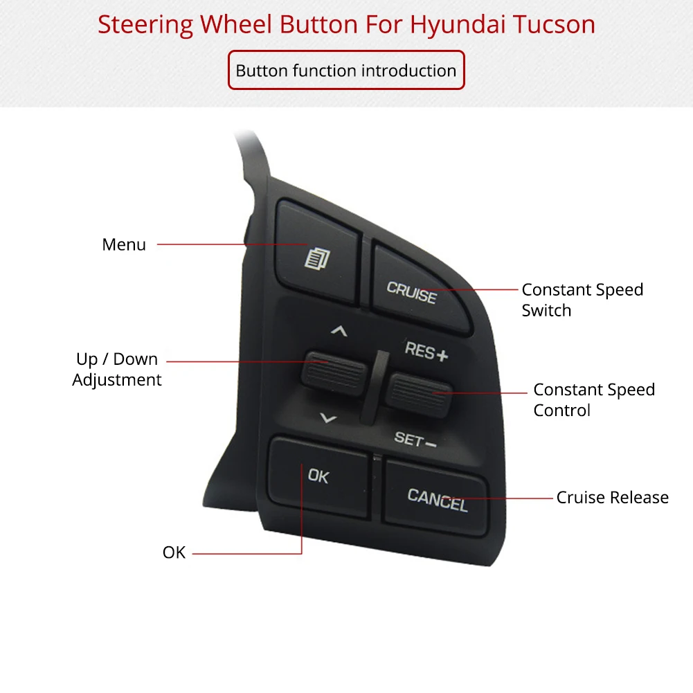 Аксессуары для модификации автомобиля круиз-модуль постоянной скорости Многофункциональная кнопка рулевого колеса для hyundai Tucson