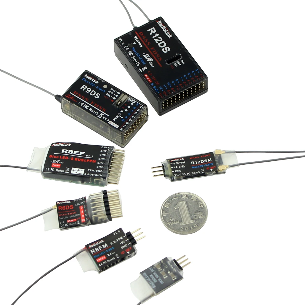 

Original Radiolink R6DS R6DSM R8EF R8FM R9DS R12DS R12DSM RC Receiver 2.4G Signal for RC Transmitter