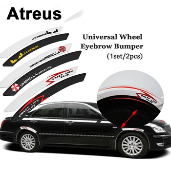

Atreus 2pcs Car Fender Wheel Tire Edge Eyebrow Strip Stickers For Mercedes benz W204 W203 W211 AMG Mini cooper Skoda octavia a5